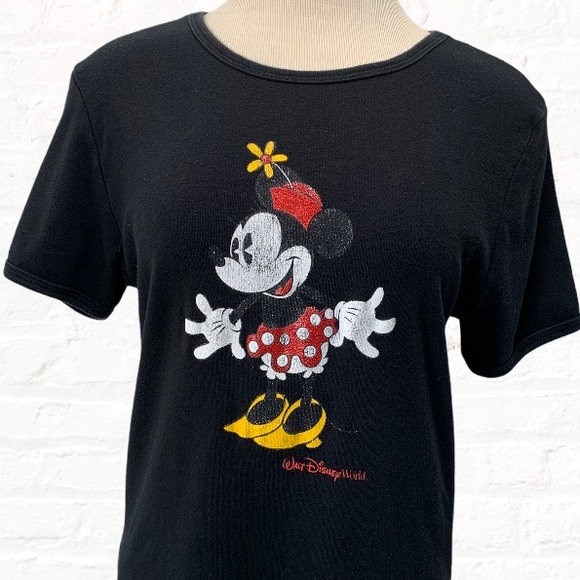 Vintage WALT DISNEY Minnie Mouse Black tshirt. - Picture 1 of 8